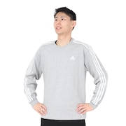 アディダス（adidas）（メンズ）エッセンシャルズ プラス ルーズフィット スリーストライプスTシャツ 長袖 KWE93-JF3909 ロンT