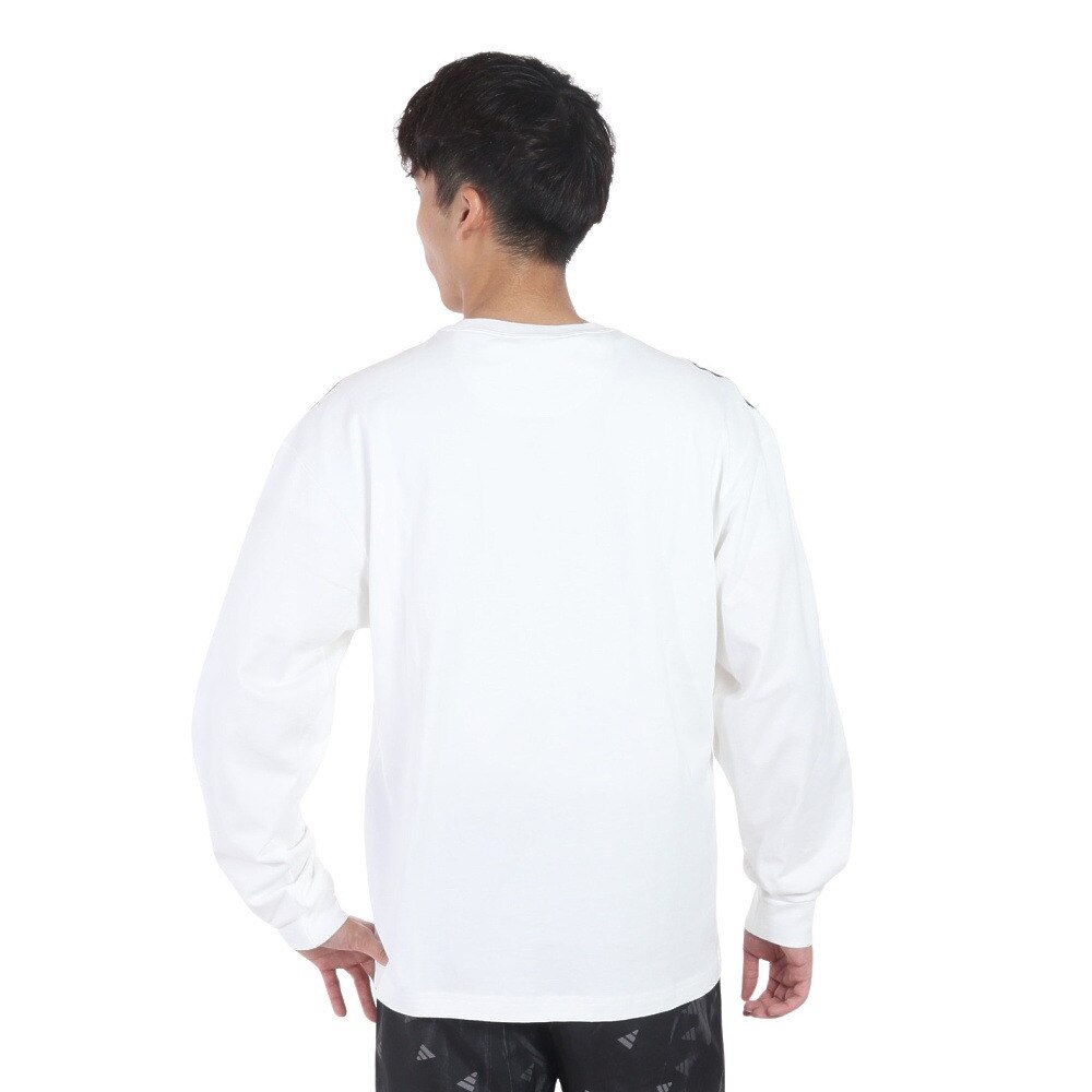 アディダス（adidas）（メンズ）エッセンシャルズ プラス ルーズフィット スリーストライプス 長袖Tシャツ KWE93-JF3913★★★