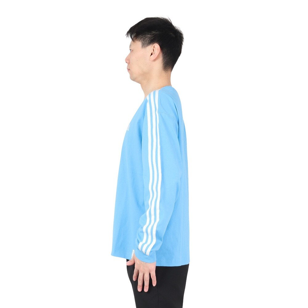 アディダス（adidas）（メンズ）エッセンシャルズ プラス ルーズフィット スリーストライプスTシャツ 長袖 KWE93-JF3914 ロンT