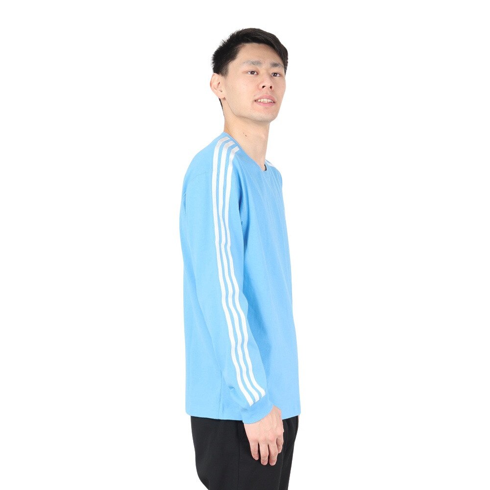 アディダス（adidas）（メンズ）エッセンシャルズ プラス ルーズフィット スリーストライプスTシャツ 長袖 KWE93-JF3914 ロンT