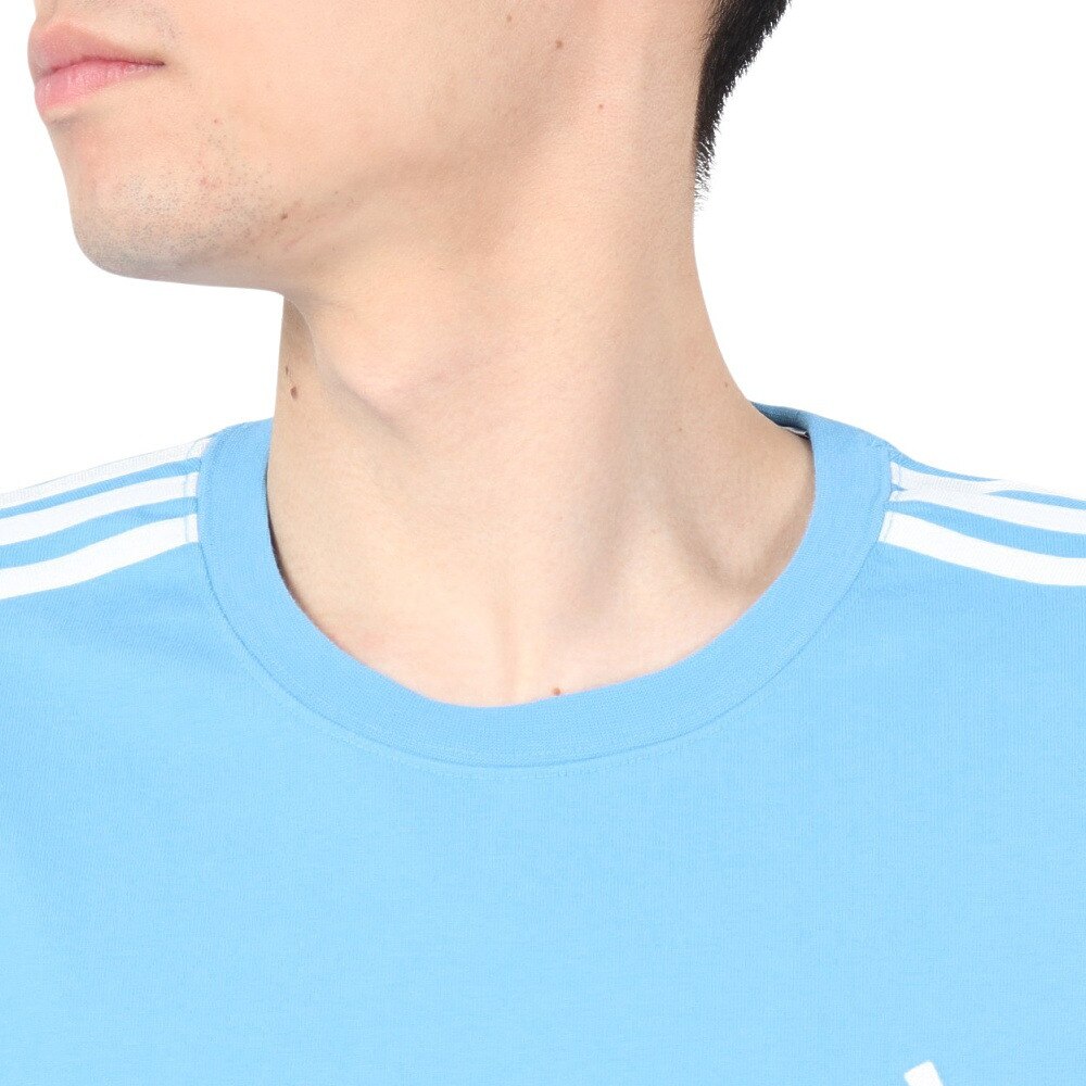 アディダス（adidas）（メンズ）エッセンシャルズ プラス ルーズフィット スリーストライプスTシャツ 長袖 KWE93-JF3914 ロンT