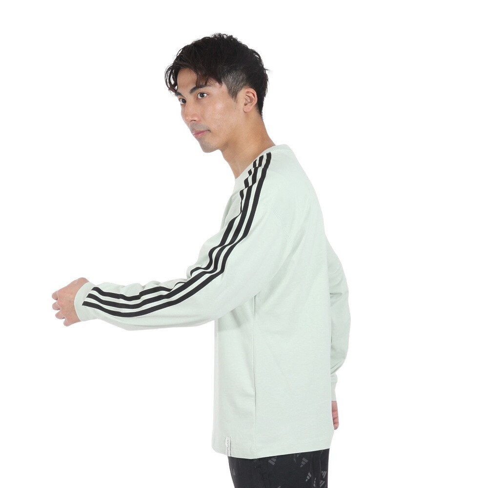 アディダス（adidas）（メンズ）エッセンシャルズ プラス ルーズフィット スリーストライプス 長袖Tシャツ KWE93-JF3916★★★