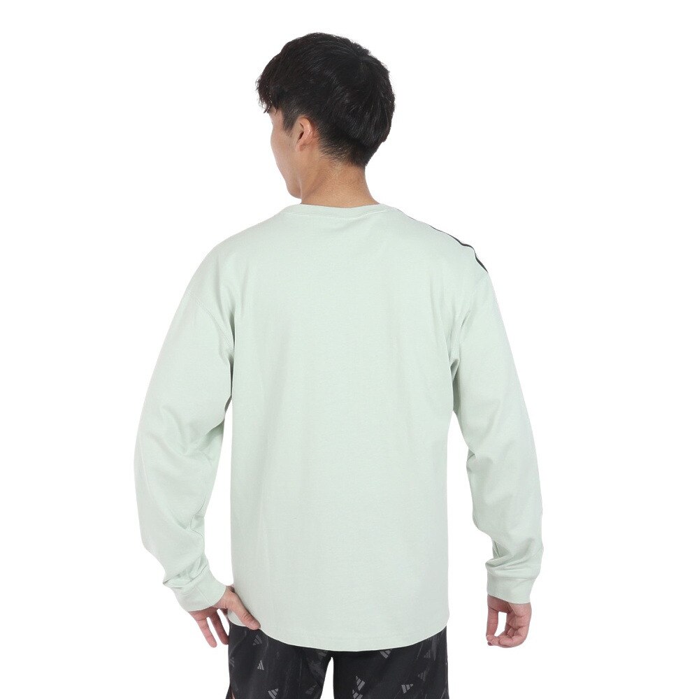 アディダス（adidas）（メンズ）エッセンシャルズ プラス ルーズフィット スリーストライプス 長袖Tシャツ KWE93-JF3916★★★