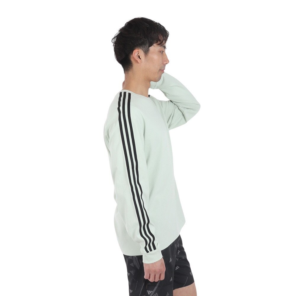アディダス（adidas）（メンズ）エッセンシャルズ プラス ルーズフィット スリーストライプス 長袖Tシャツ KWE93-JF3916★★★