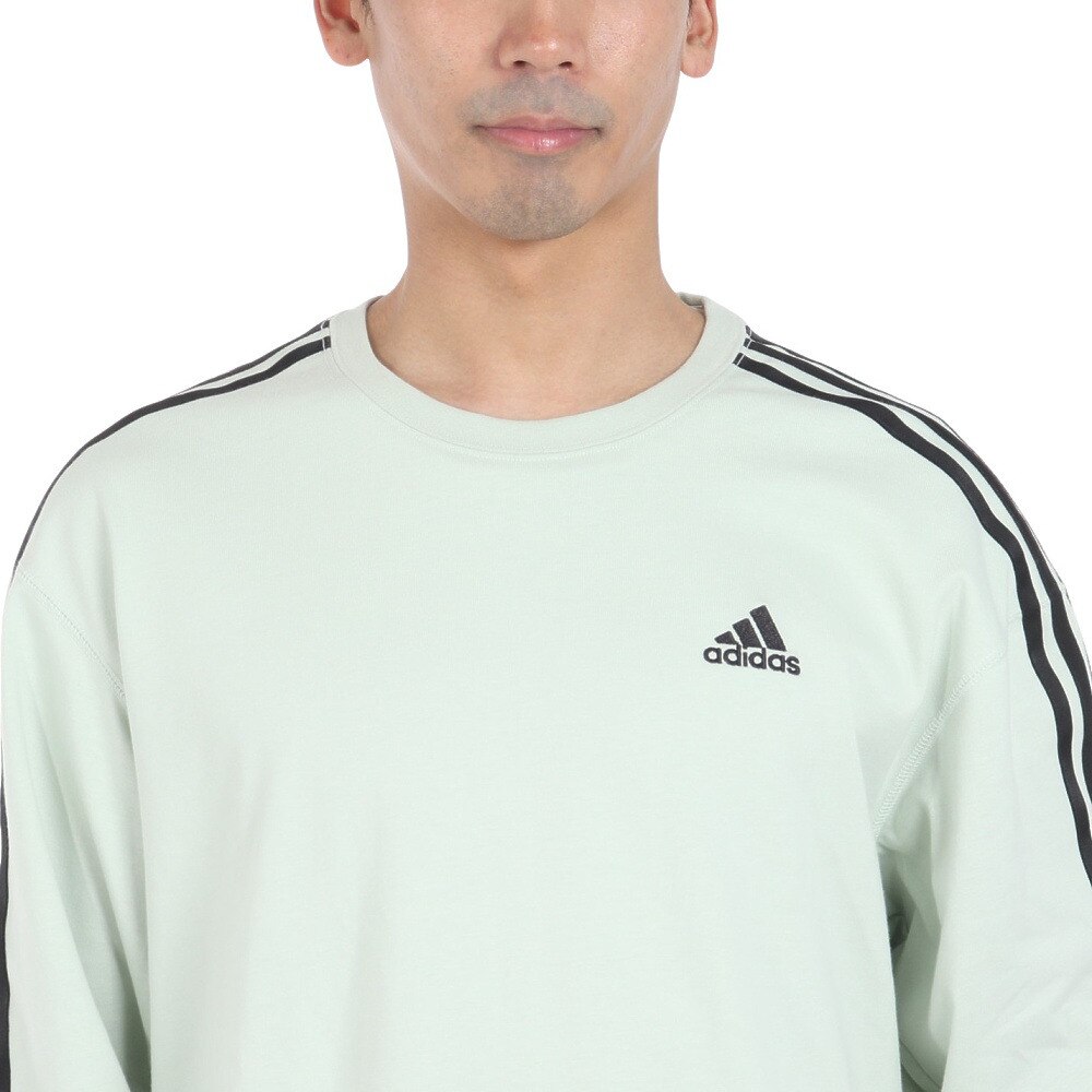アディダス（adidas）（メンズ）エッセンシャルズ プラス ルーズフィット スリーストライプス 長袖Tシャツ KWE93-JF3916★★★