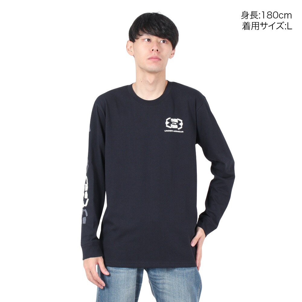 アンダーアーマー（UNDER ARMOUR）（メンズ）ヘビーウエイト スタムプト ロングスリーブ Tシャツ 1388839 001