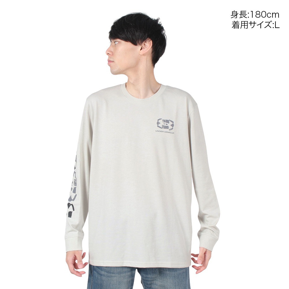 アンダーアーマー（UNDER ARMOUR）（メンズ）ヘビーウエイト スタムプト ロングスリーブ Tシャツ 1388839 110