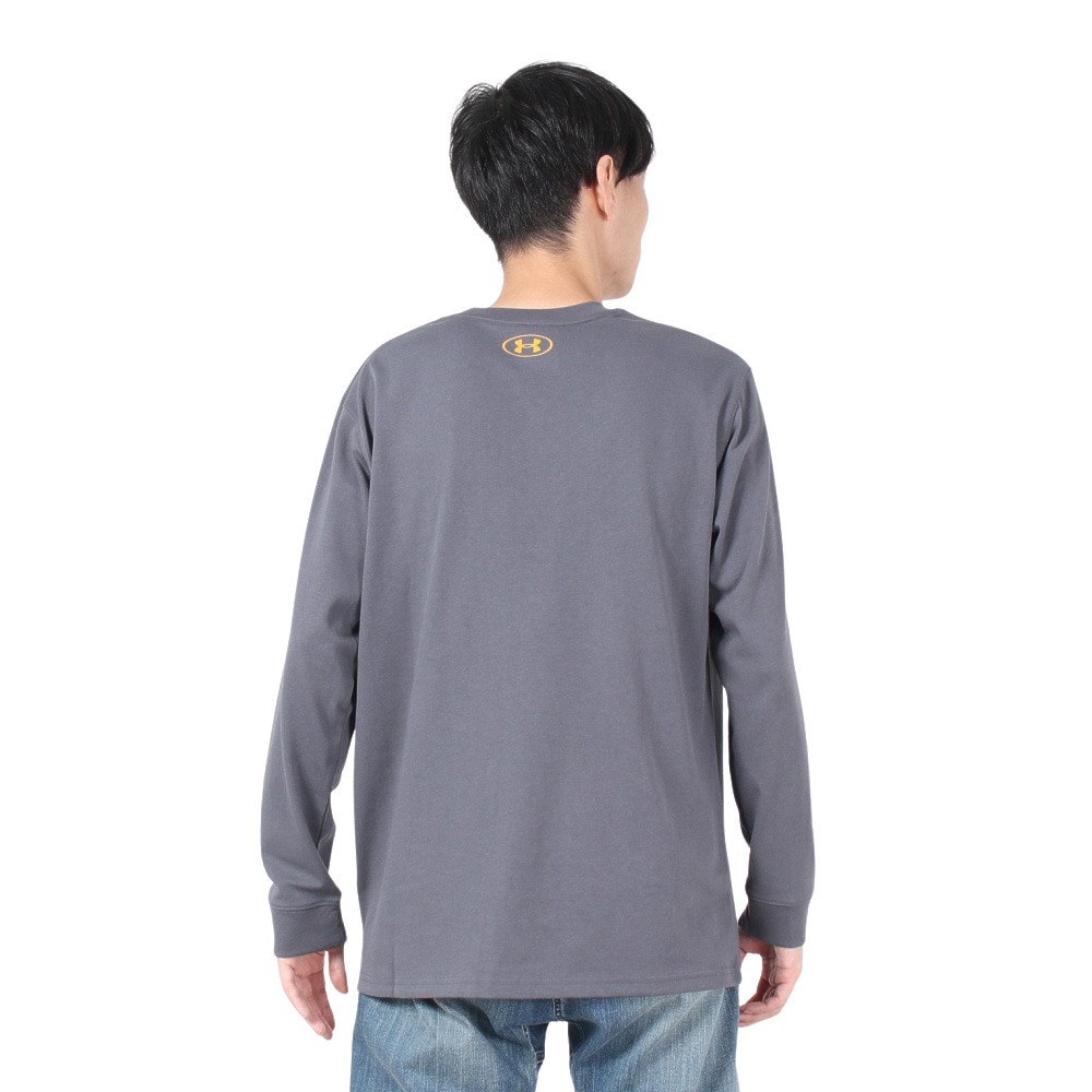 アンダーアーマー（UNDER ARMOUR）（メンズ）ヘビーウェイト グリッチ ビッグロゴ ロングスリーブTシャツ 6000868 025