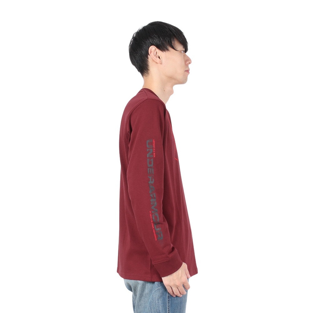 アンダーアーマー（UNDER ARMOUR）（メンズ）ヘビーウェイト グリッチ ビッグロゴ ロングスリーブTシャツ 6000868 625