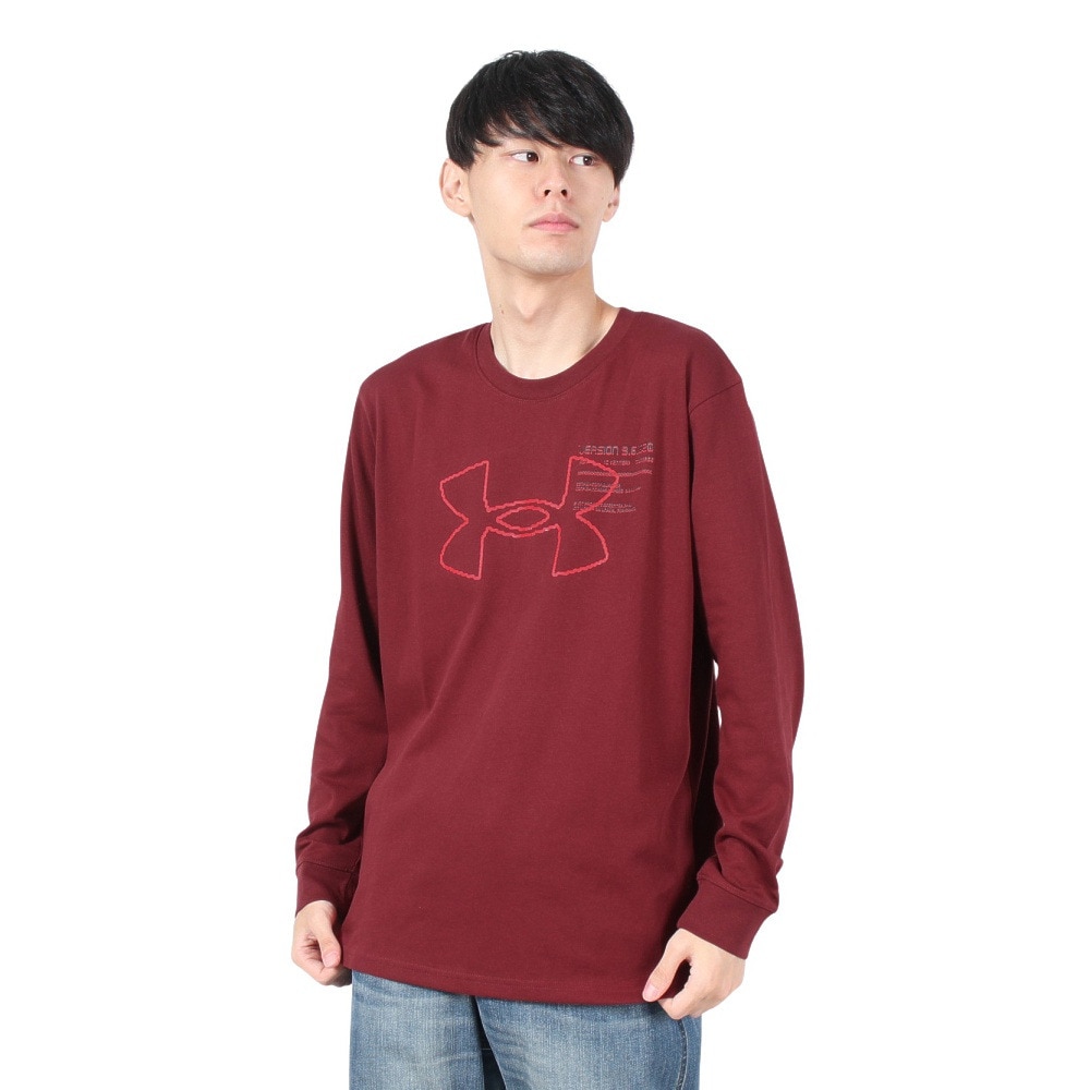 アンダーアーマー（UNDER ARMOUR）（メンズ）ヘビーウェイト グリッチ ビッグロゴ ロングスリーブTシャツ 6000868 625