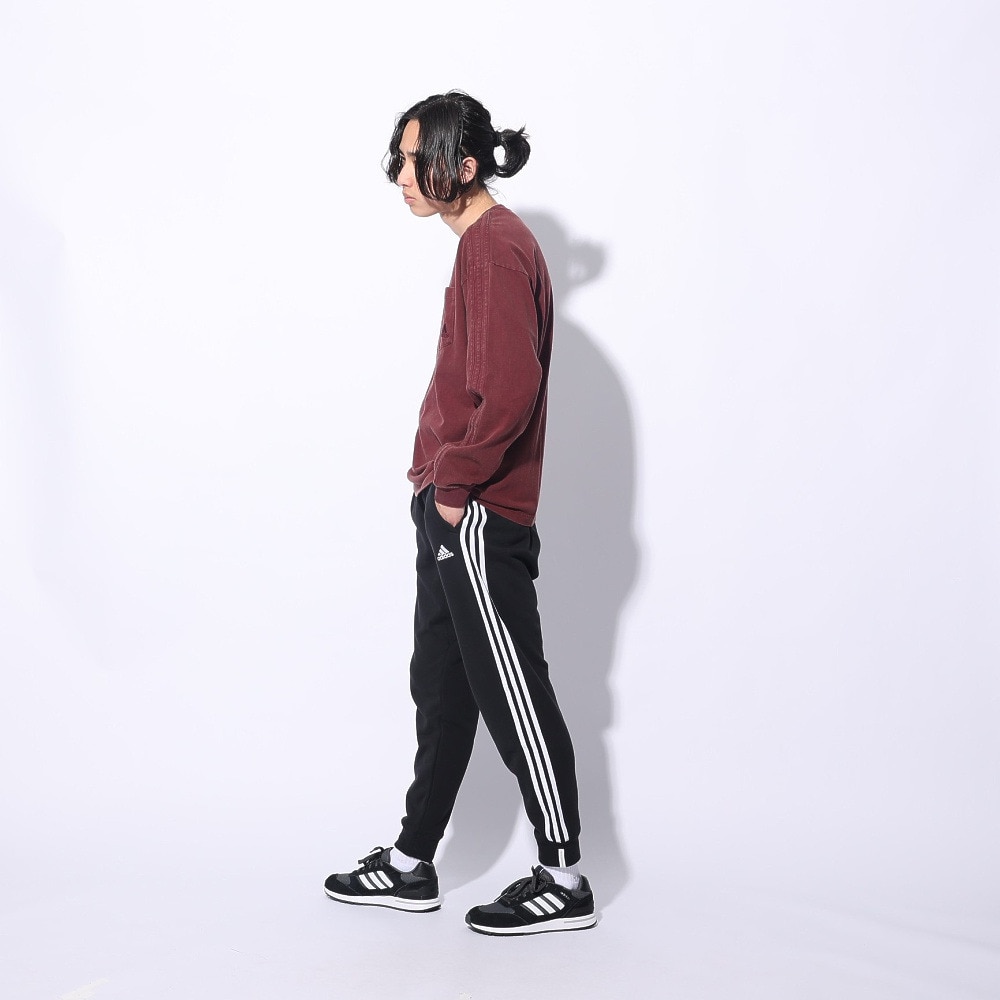 アディダス（adidas）（メンズ、レディース）スリーストライプス WASH ロングスリーブTシャツ KUE34-IT0888 ロンT 長袖 ヘビーウェイト ルーズフィット