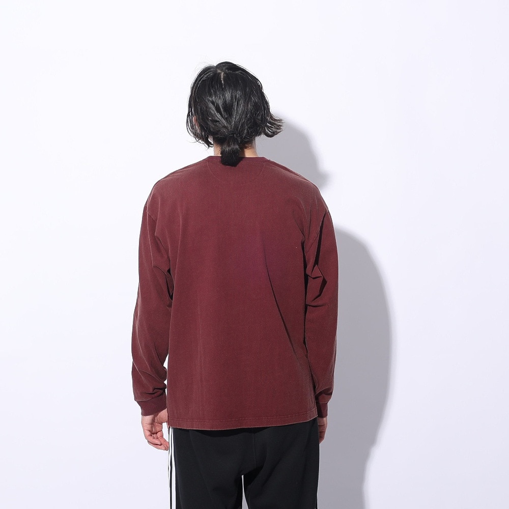 アディダス（adidas）（メンズ、レディース）スリーストライプス WASH ロングスリーブTシャツ KUE34-IT0888 ロンT 長袖 ヘビーウェイト ルーズフィット