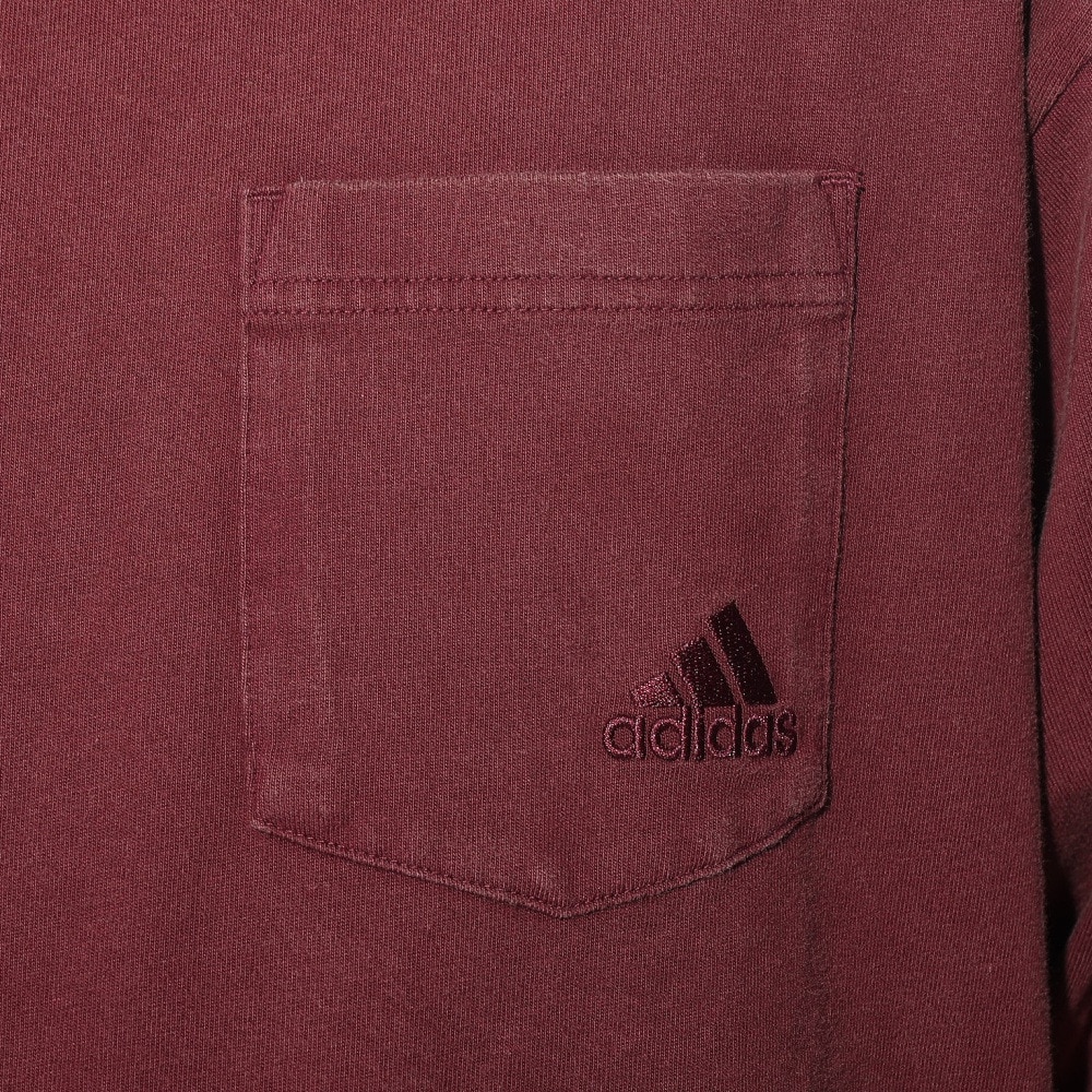 アディダス（adidas）（メンズ、レディース）スリーストライプス WASH ロングスリーブTシャツ KUE34-IT0888 ロンT 長袖 ヘビーウェイト ルーズフィット