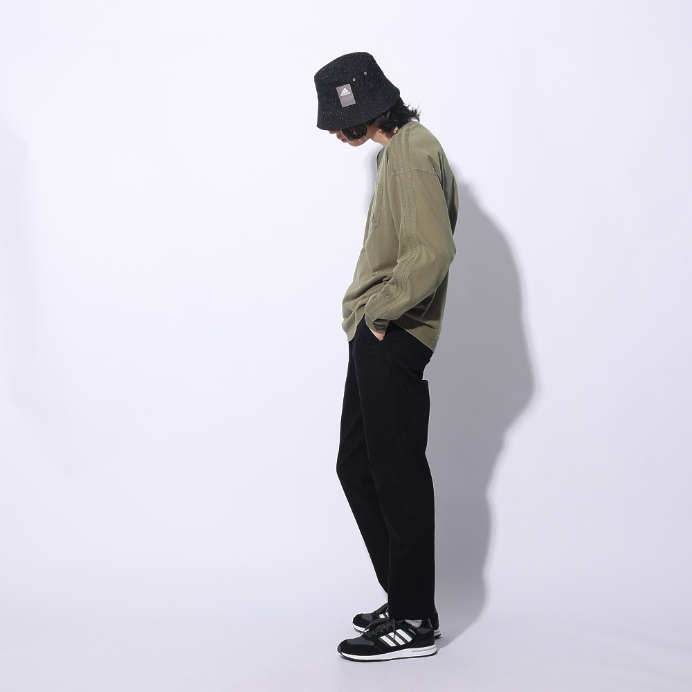 アディダス（adidas）（メンズ、レディース）スリーストライプス WASH ロングスリーブTシャツ KUE34-IT0889  ロンT 長袖 ヘビーウェイト ルーズフィット