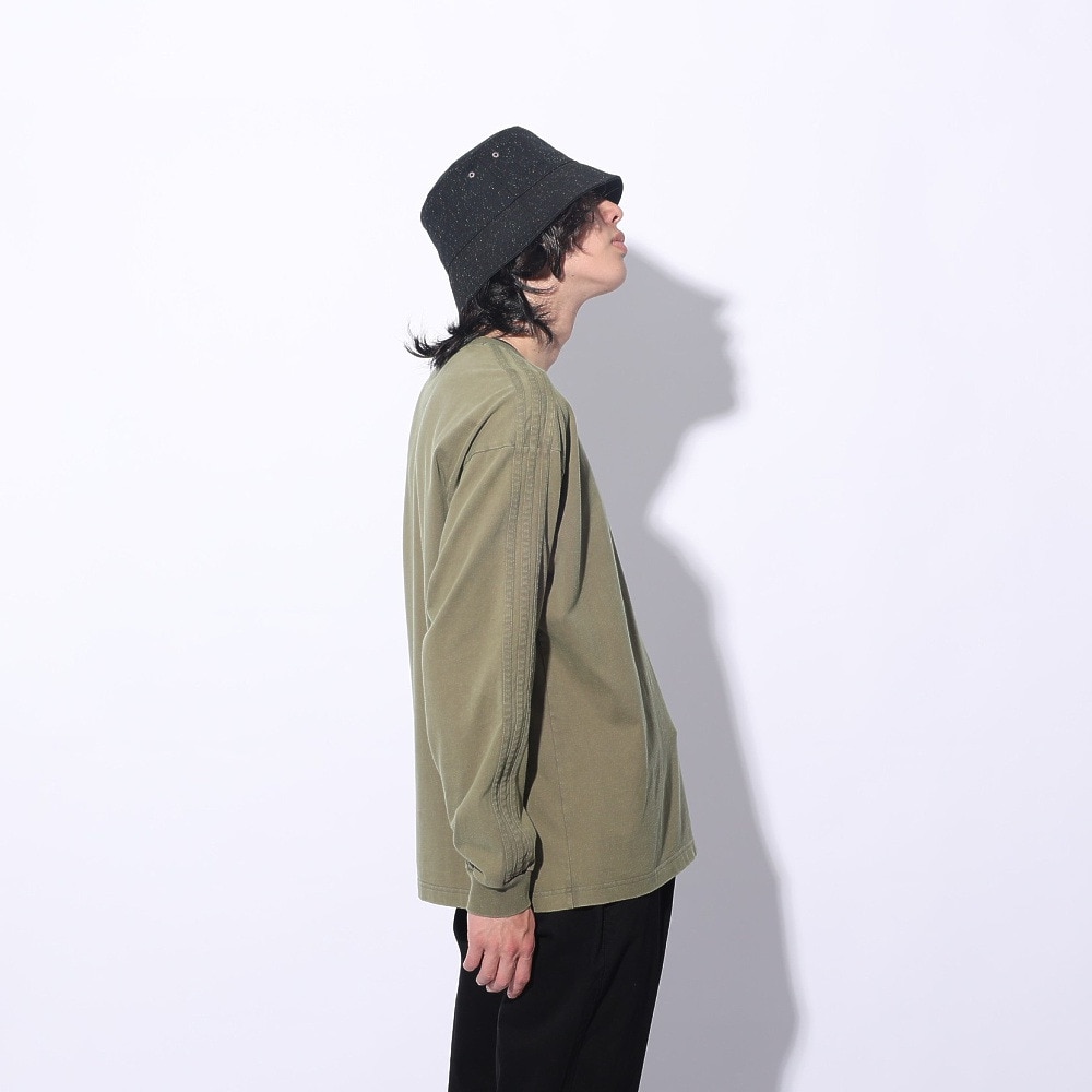 アディダス（adidas）（メンズ、レディース）スリーストライプス WASH ロングスリーブTシャツ KUE34-IT0889  ロンT 長袖 ヘビーウェイト ルーズフィット