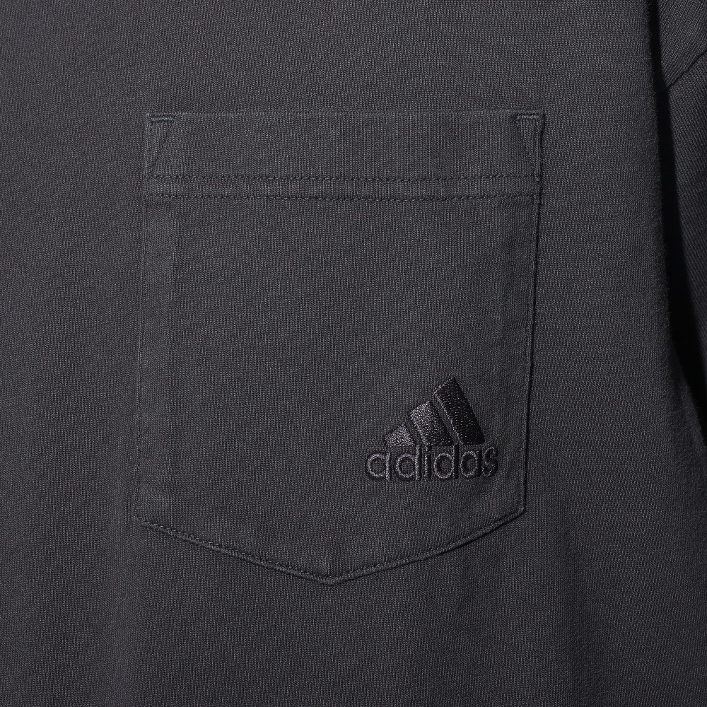 アディダス（adidas）（メンズ、レディース）スリーストライプス WASH ロングスリーブTシャツ KUE34-IT0890  ロンT 長袖 ヘビーウェイト ルーズフィット