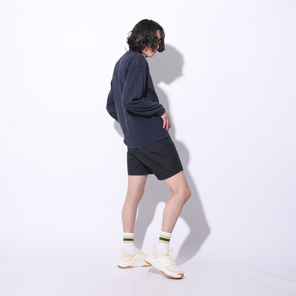 アディダス（adidas）（メンズ、レディース）スリーストライプス WASH ロングスリーブTシャツ KUE34-JE0946 ロンT 長袖 ヘビーウェイト ルーズフィット