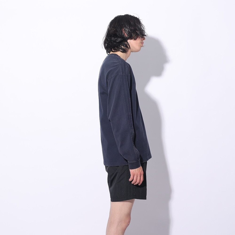 アディダス（adidas）（メンズ、レディース）スリーストライプス WASH ロングスリーブTシャツ KUE34-JE0946 ロンT 長袖 ヘビーウェイト ルーズフィット