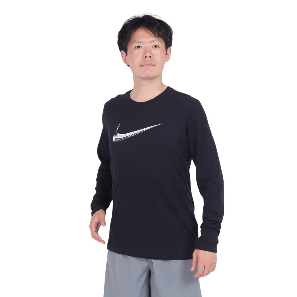 ナイキ（NIKE）（メンズ）ドライフィット SLUB LBR GFX 長袖Tシャツ FZ8035-010