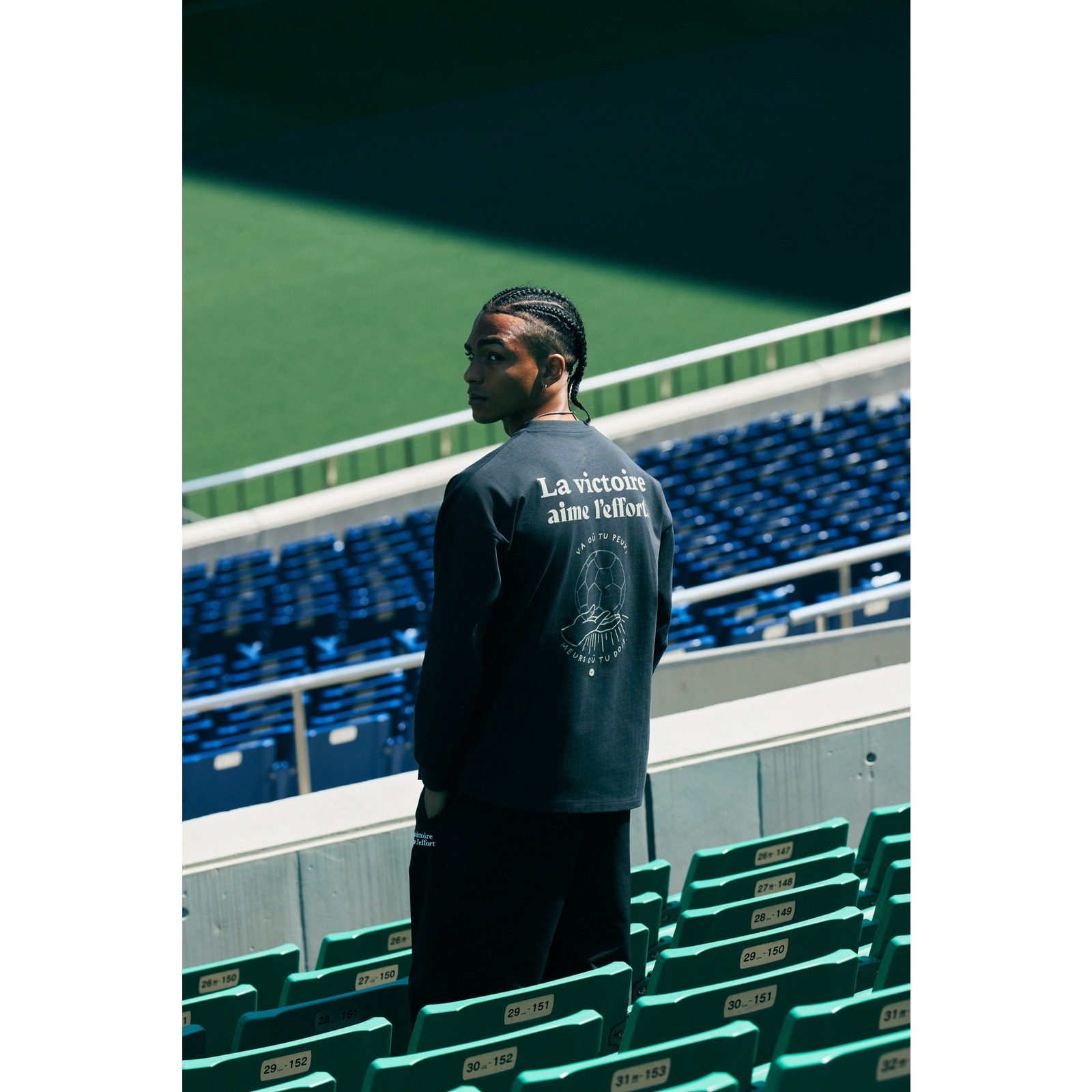 デュアリグ（DUARIG）（メンズ）クルーネック 長袖Tシャツ 4F0011-TRCT-863HD BLK
