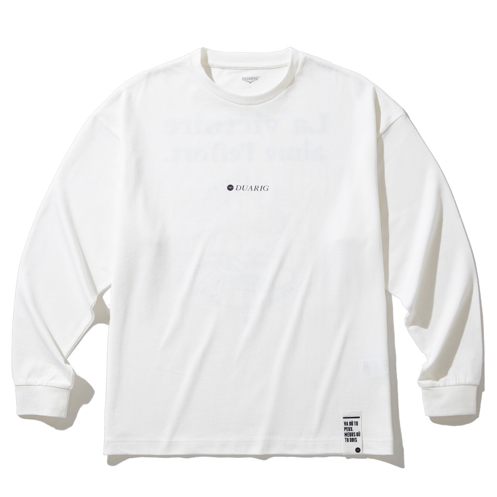 デュアリグ（DUARIG）（メンズ）クルーネック 長袖Tシャツ 4F0011-TRCT-863HD WHT