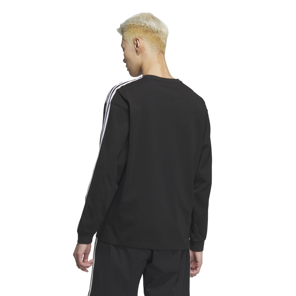 アディダス（adidas）（メンズ）エッセンシャルズ プラス ルーズフィット スリーストライプス 長袖Tシャツ JUP88-JW6934