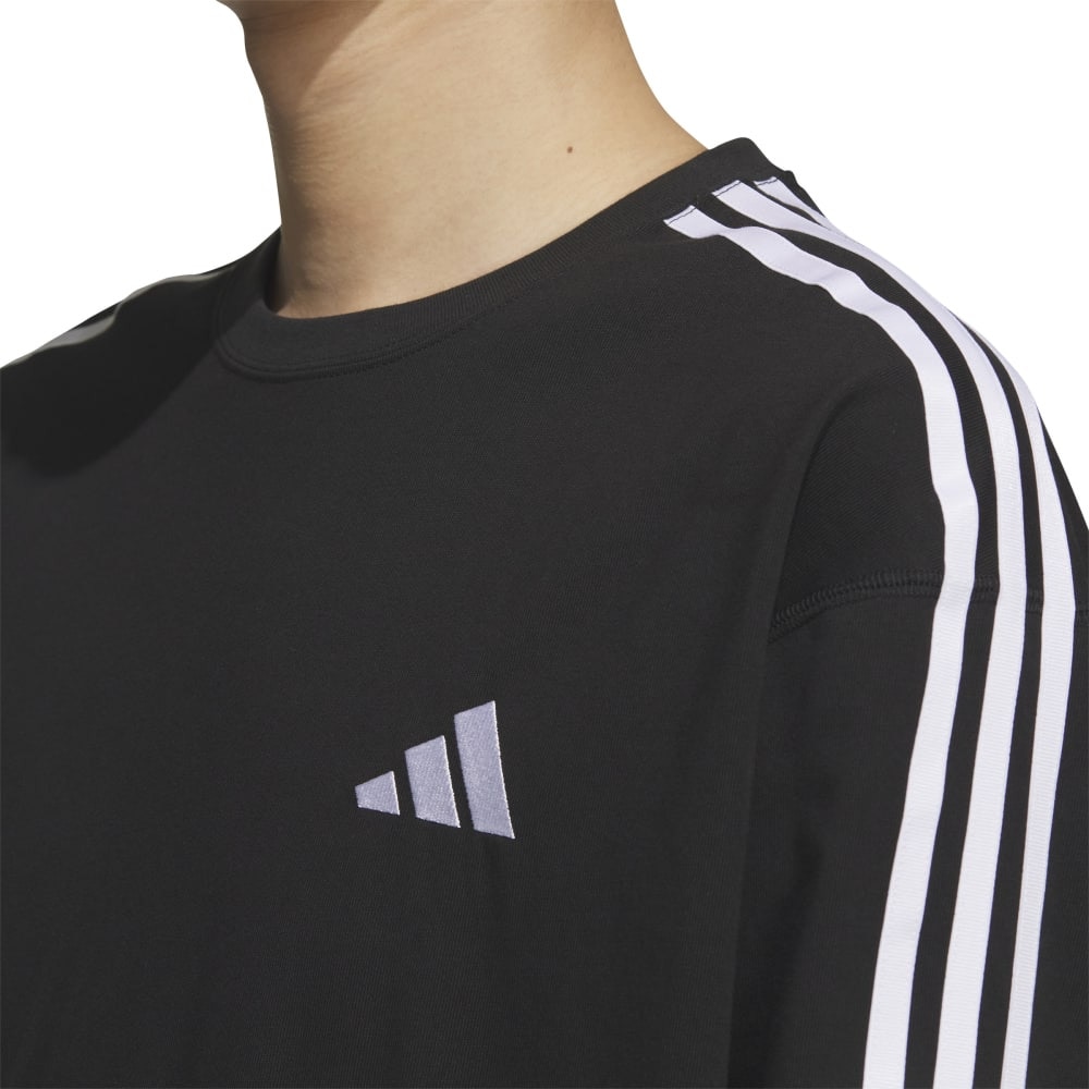 アディダス（adidas）（メンズ）エッセンシャルズ プラス ルーズフィット スリーストライプス 長袖Tシャツ JUP88-JW6934