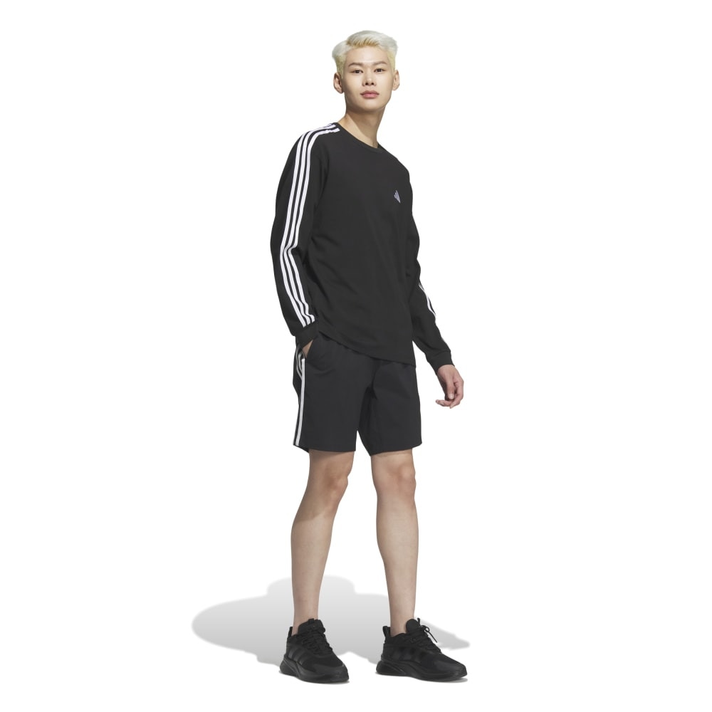 アディダス（adidas）（メンズ）エッセンシャルズ プラス ルーズフィット スリーストライプス 長袖Tシャツ JUP88-JW6934
