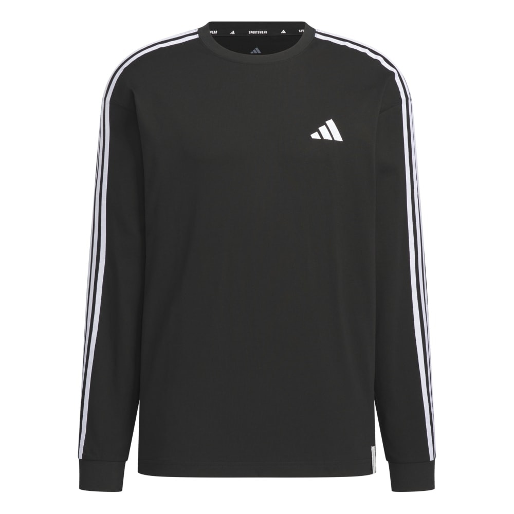 アディダス（adidas）（メンズ）エッセンシャルズ プラス ルーズフィット スリーストライプス 長袖Tシャツ JUP88-JW6934