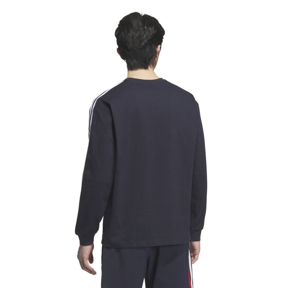 アディダス（adidas）（メンズ）エッセンシャルズ プラス ルーズフィット スリーストライプス 長袖Tシャツ JUP88-JW6935