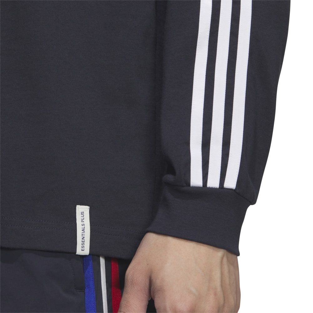 アディダス（adidas）（メンズ）エッセンシャルズ プラス ルーズフィット スリーストライプス 長袖Tシャツ JUP88-JW6935
