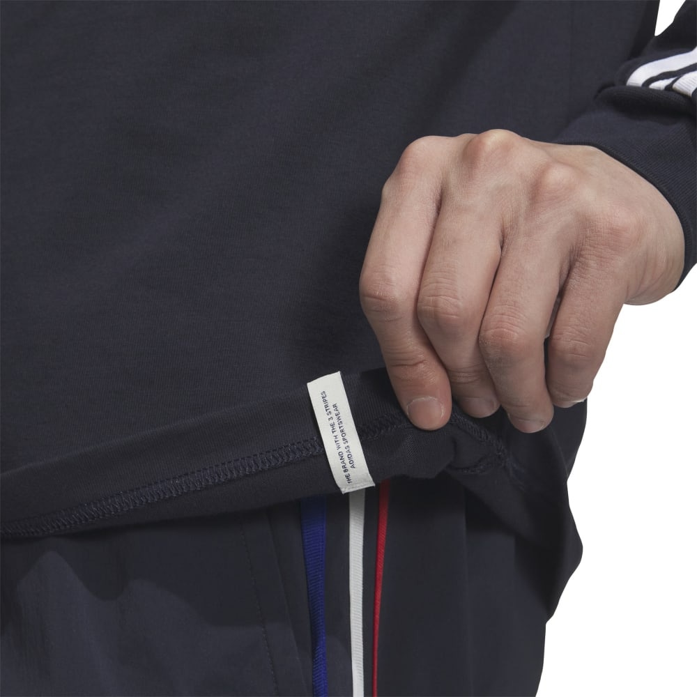 アディダス（adidas）（メンズ）エッセンシャルズ プラス ルーズフィット スリーストライプス 長袖Tシャツ JUP88-JW6935