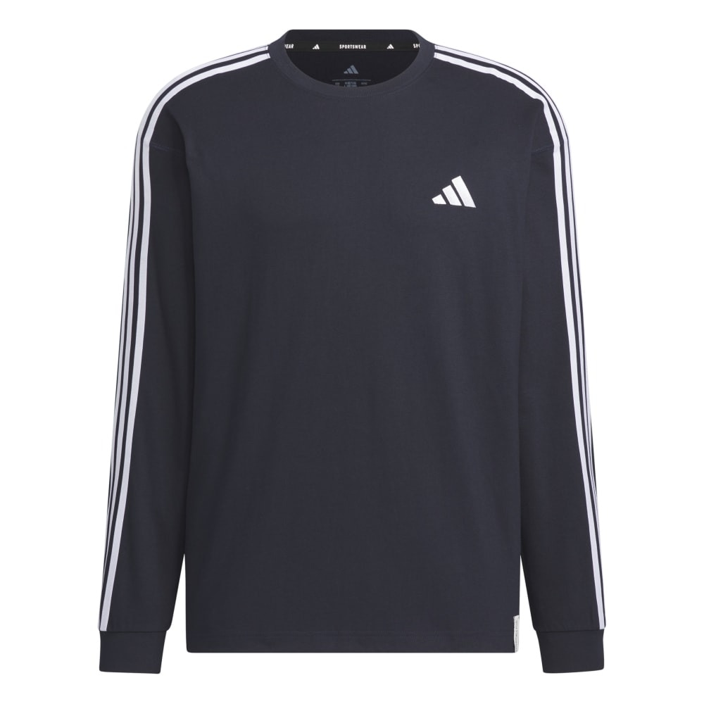 アディダス（adidas）（メンズ）エッセンシャルズ プラス ルーズフィット スリーストライプス 長袖Tシャツ JUP88-JW6935