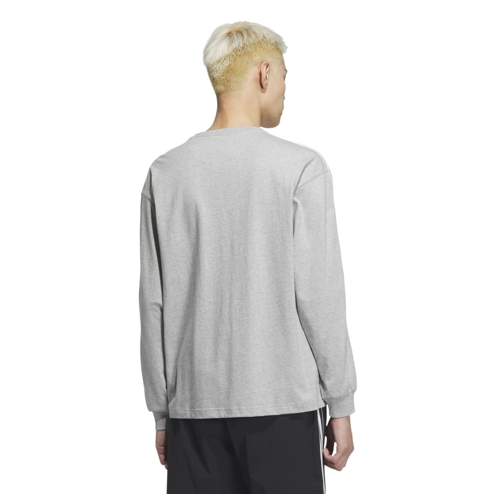 アディダス（adidas）（メンズ）エッセンシャルズ プラス ルーズフィット スリーストライプス 長袖Tシャツ JUP88-JW6936