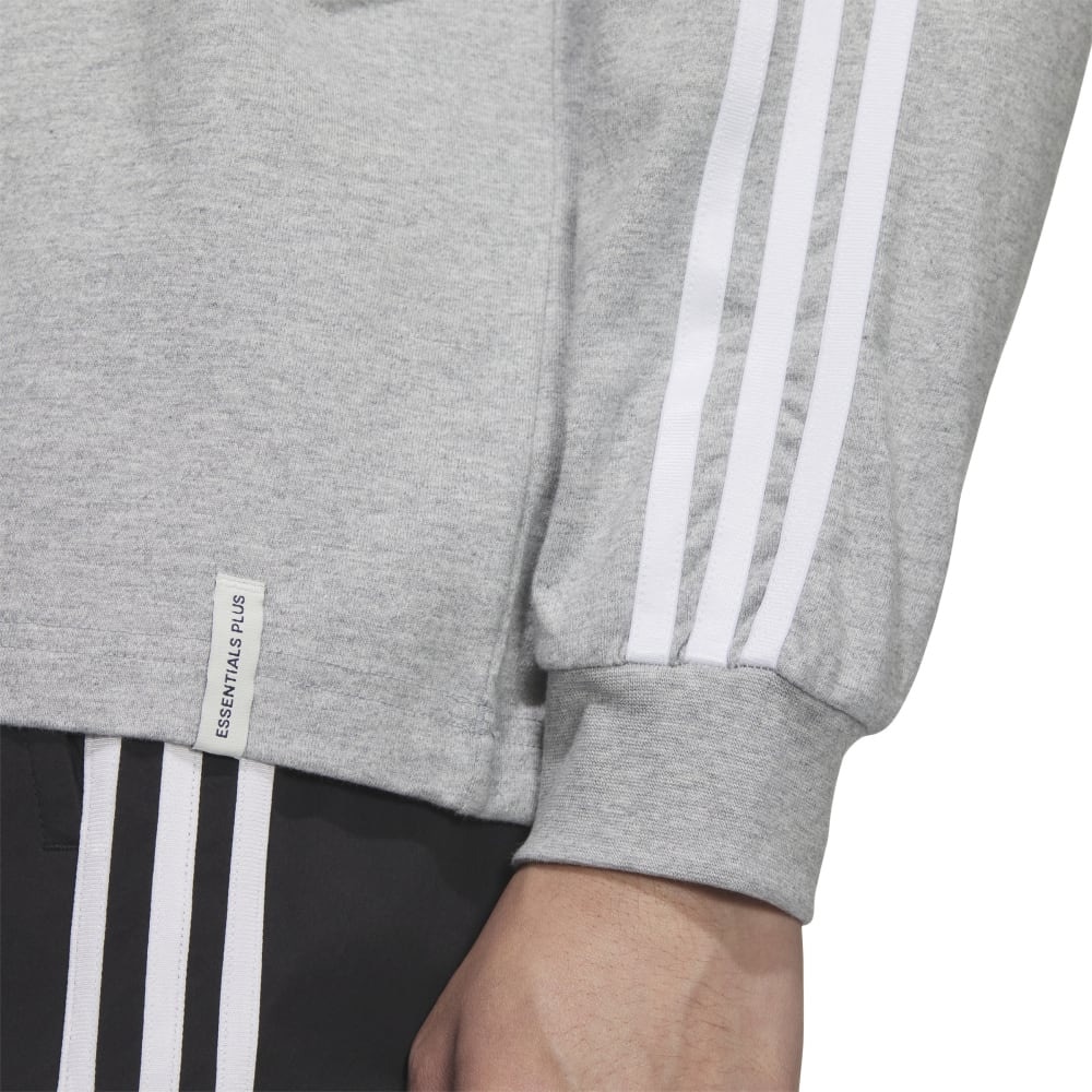 アディダス（adidas）（メンズ）エッセンシャルズ プラス ルーズフィット スリーストライプス 長袖Tシャツ JUP88-JW6936