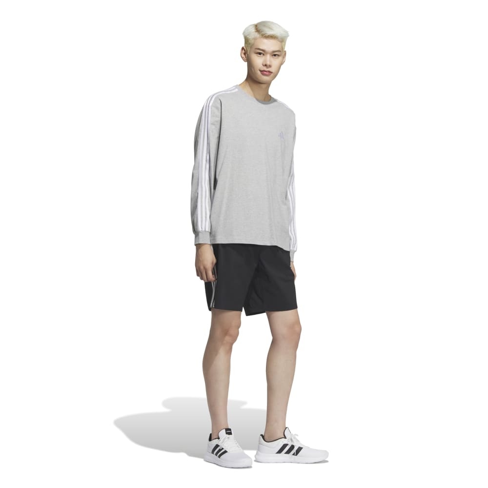 アディダス（adidas）（メンズ）エッセンシャルズ プラス ルーズフィット スリーストライプス 長袖Tシャツ JUP88-JW6936