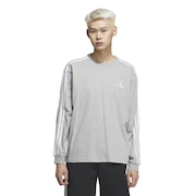 (メンズ)エッセンシャルズ プラス ルーズフィット スリーストライプス 長袖Tシャツ JUP88-JW6936