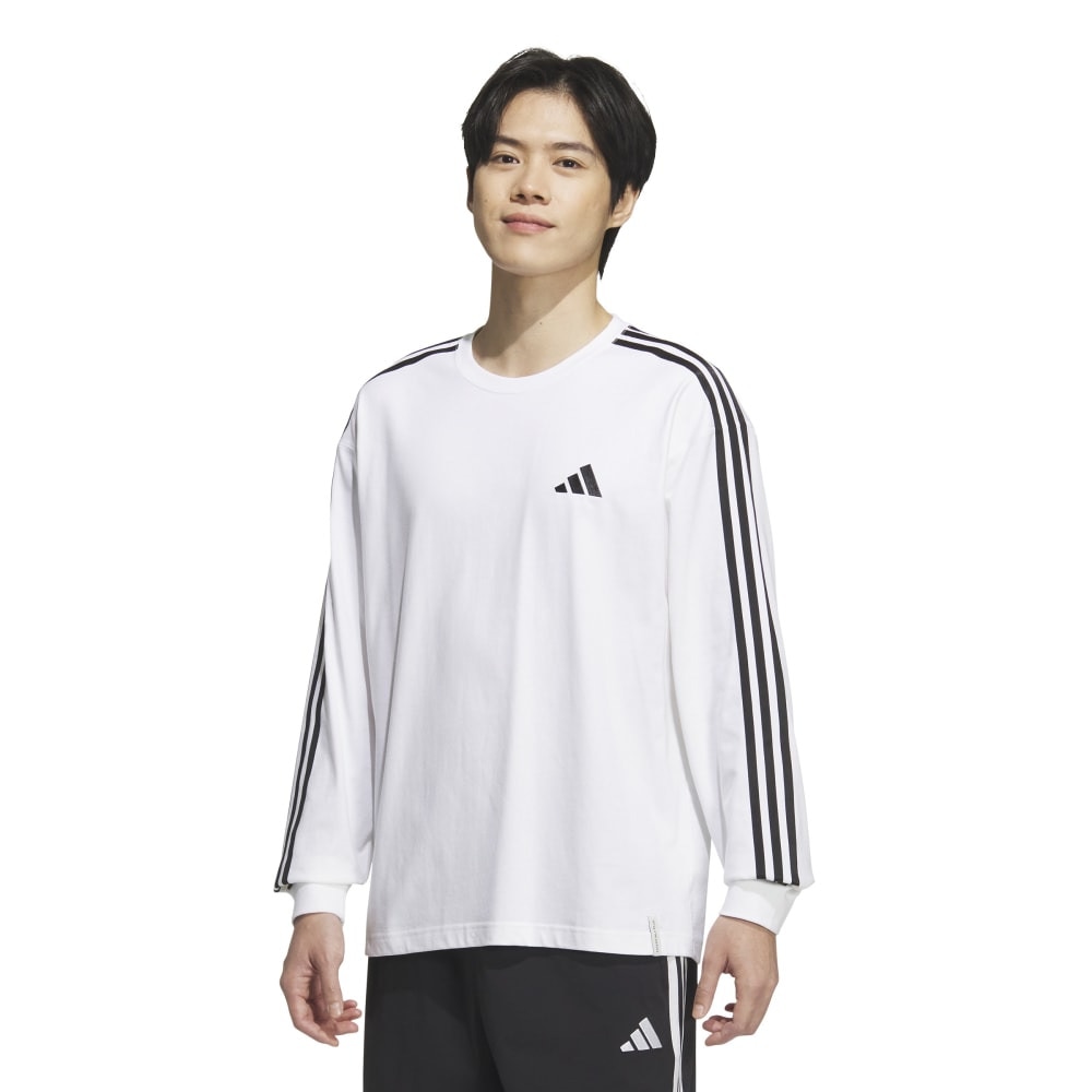 アディダス（adidas）（メンズ）ワーディング パック ルーズフィット ヘビーシングルジャージー 長袖Tシャツ JUP88-JW6937