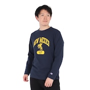 (メンズ)BA カレッジ GR ロゴ 長袖Tシャツ C3-B410 370