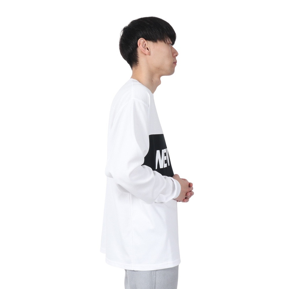 ニューエラ（NEW ERA）（メンズ、レディース）オーバーサイズド パフォーマンス長袖Tシャツ Wordmark Logo 14410183