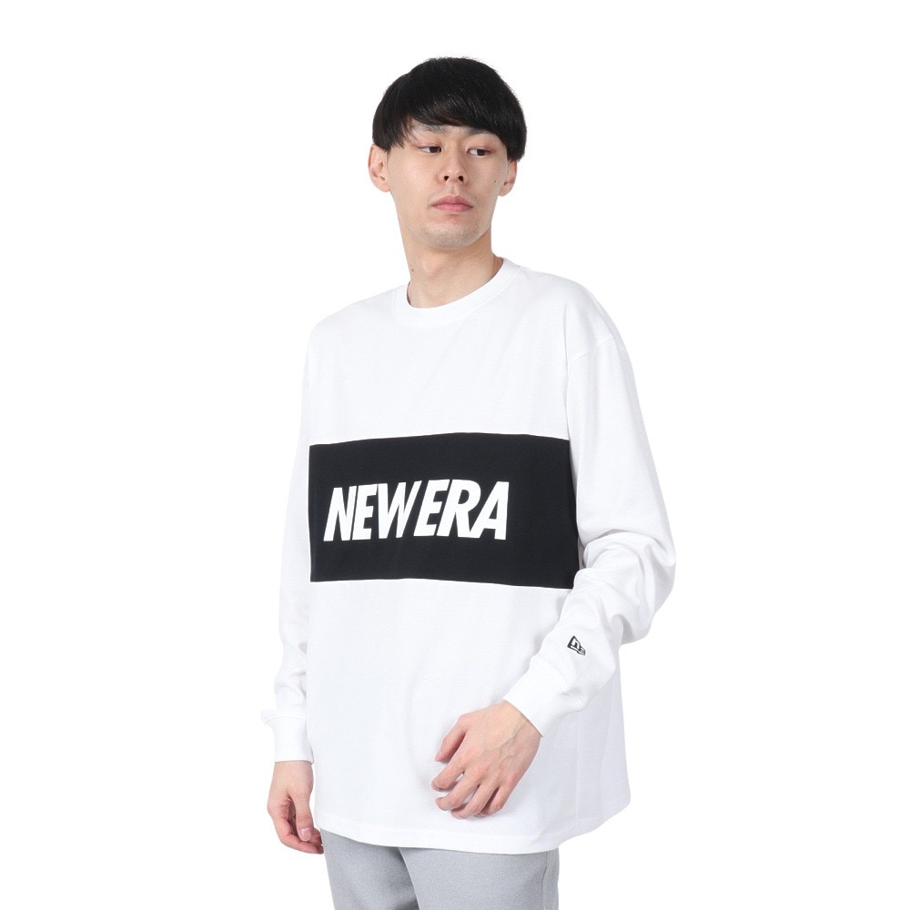 ニューエラ（NEW ERA）（メンズ、レディース）オーバーサイズド パフォーマンス長袖Tシャツ Wordmark Logo 14410183