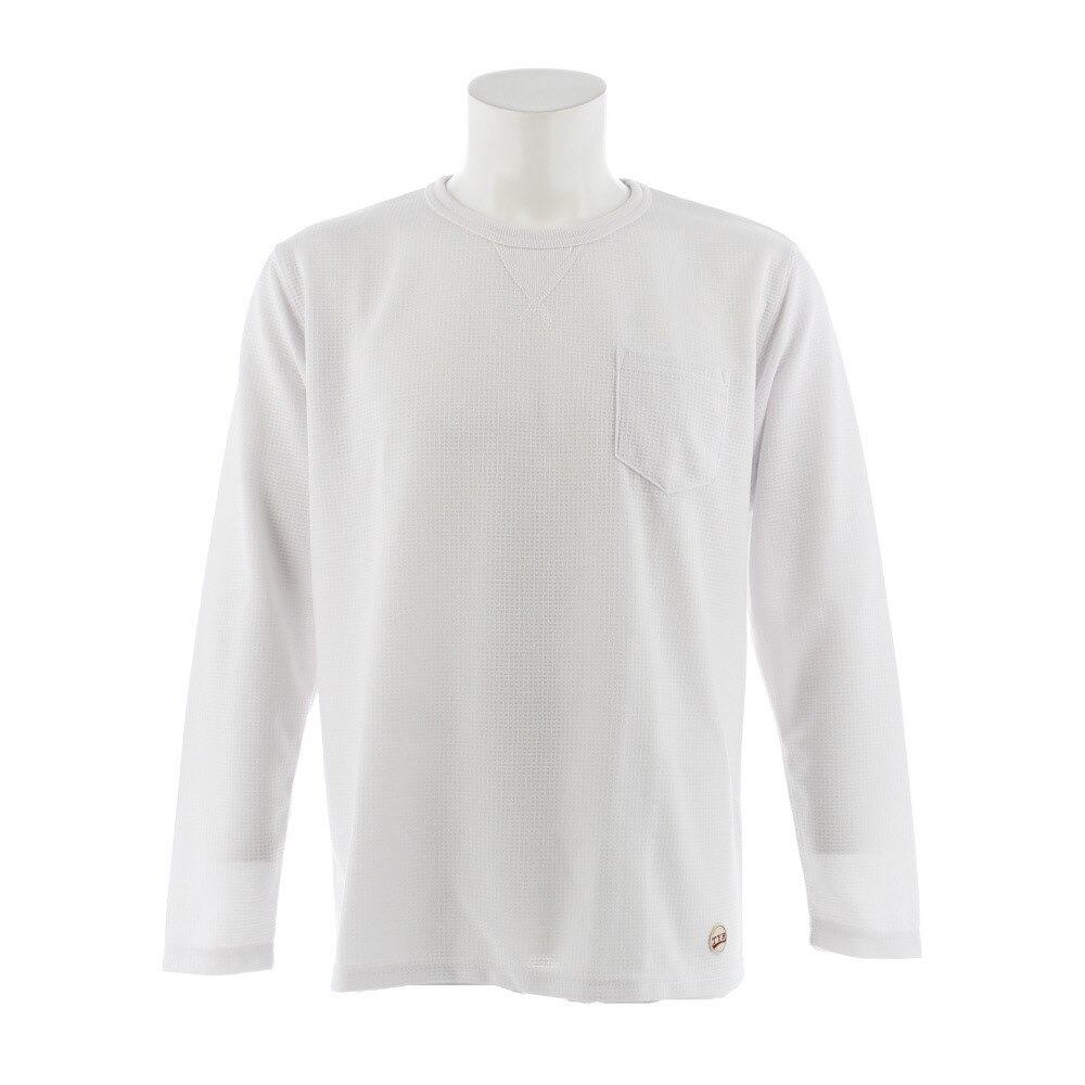  Tシャツ メンズ 長袖 ポケット ワッフル TLWPS-18SRL WHT オンライン価格
