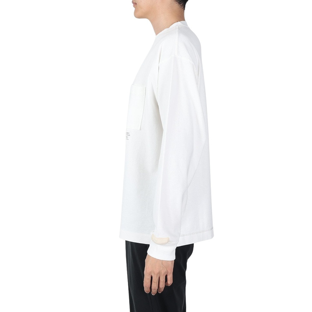 ニューバランス（new balance）（メンズ）長袖Tシャツ メンズ 白 1000 レギュラーフィット AMT25023SST