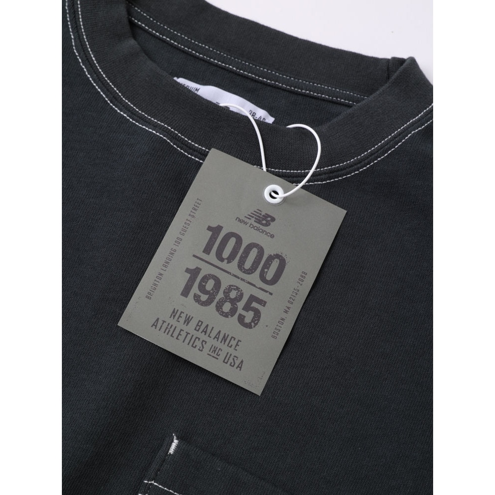 ニューバランス（new balance）（メンズ）Tシャツ 長袖 メンズ 黒 1000 オーバーサイズフィット AMT25024PHM ロンT ブラック