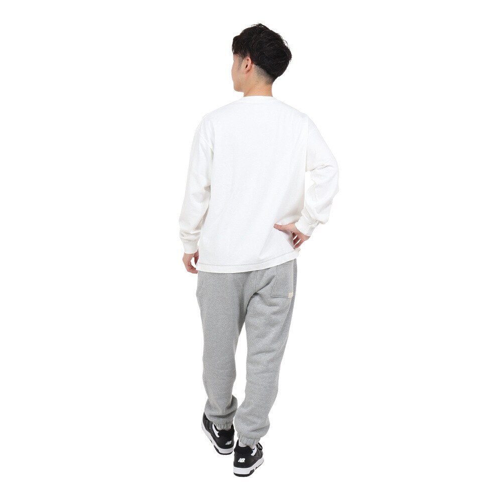 ニューバランス（new balance）（メンズ）長袖Tシャツ メンズ 白 1000 オーバーサイズフィット AMT25024SST