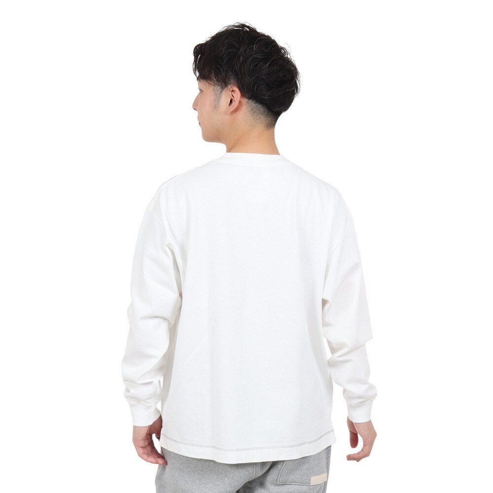 ニューバランス（new balance）（メンズ）長袖Tシャツ メンズ 白 1000 オーバーサイズフィット AMT25024SST