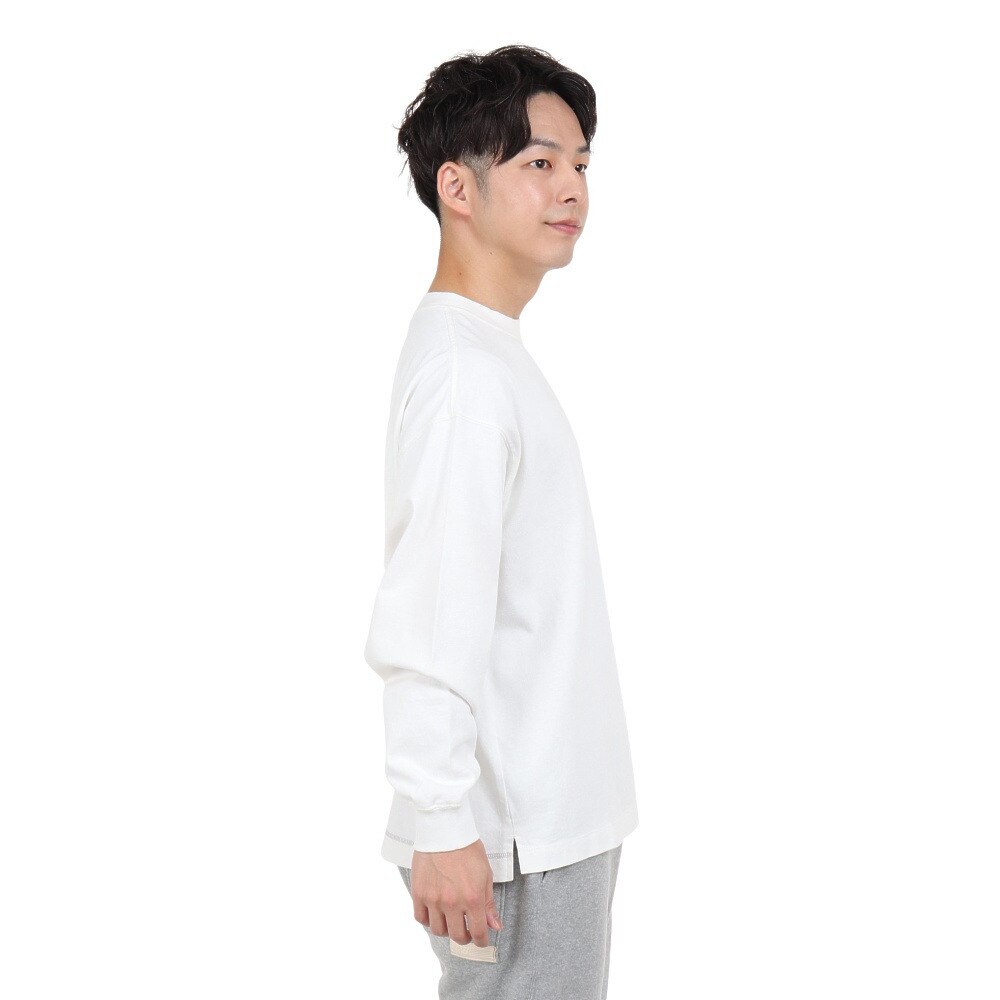 ニューバランス（new balance）（メンズ）長袖Tシャツ メンズ 白 1000 オーバーサイズフィット AMT25024SST