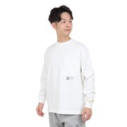 ニューバランス（new balance）（メンズ）長袖Tシャツ メンズ 白 1000 オーバーサイズフィット AMT25024SST
