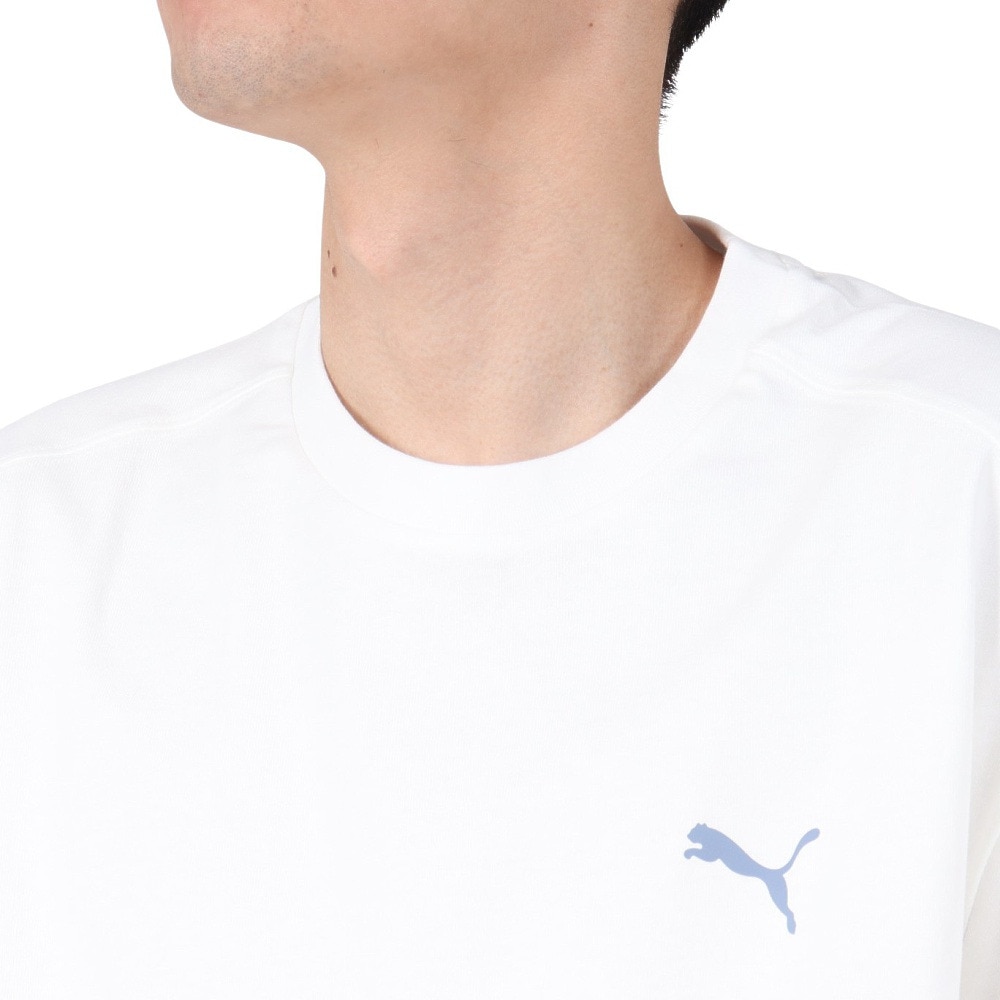 プーマ（PUMA）（メンズ）長袖Tシャツ メンズ バックプリントプリントTシャツ 674897 02 WHT