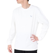 プーマ（PUMA）（メンズ）長袖Tシャツ メンズ バックプリントプリントTシャツ 674897 02 WHT